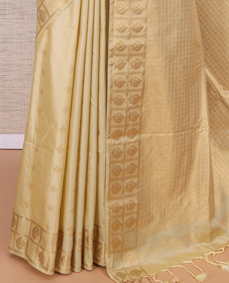 Off-White Budget Silk Saree