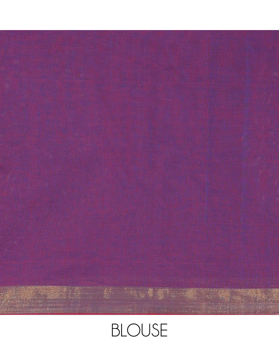 Purple Jute Cotton Saree