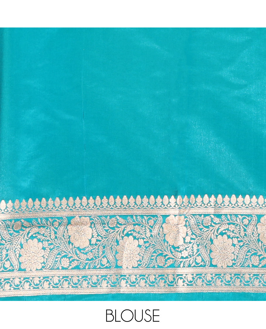 Blue Banaras Nylon Saree