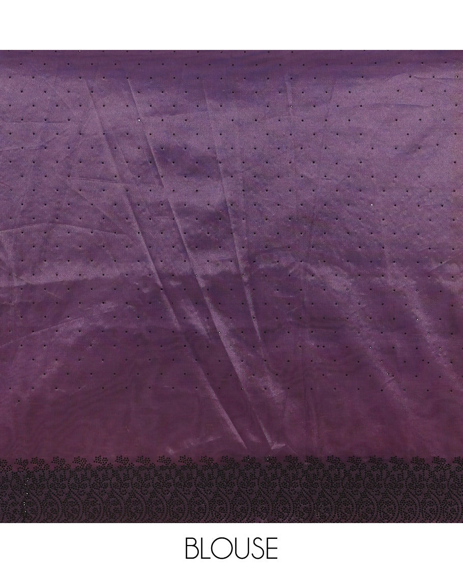 Violet Twill Net Saree