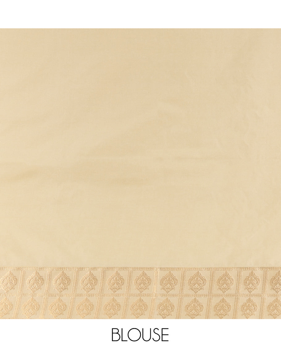 Off-White Budget Silk Saree