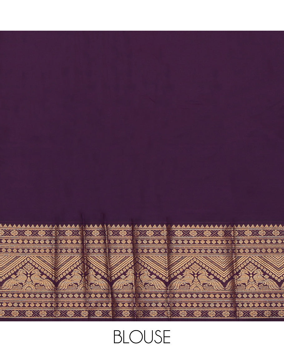 Yellow Contrast Traditional Budget Silk Saree