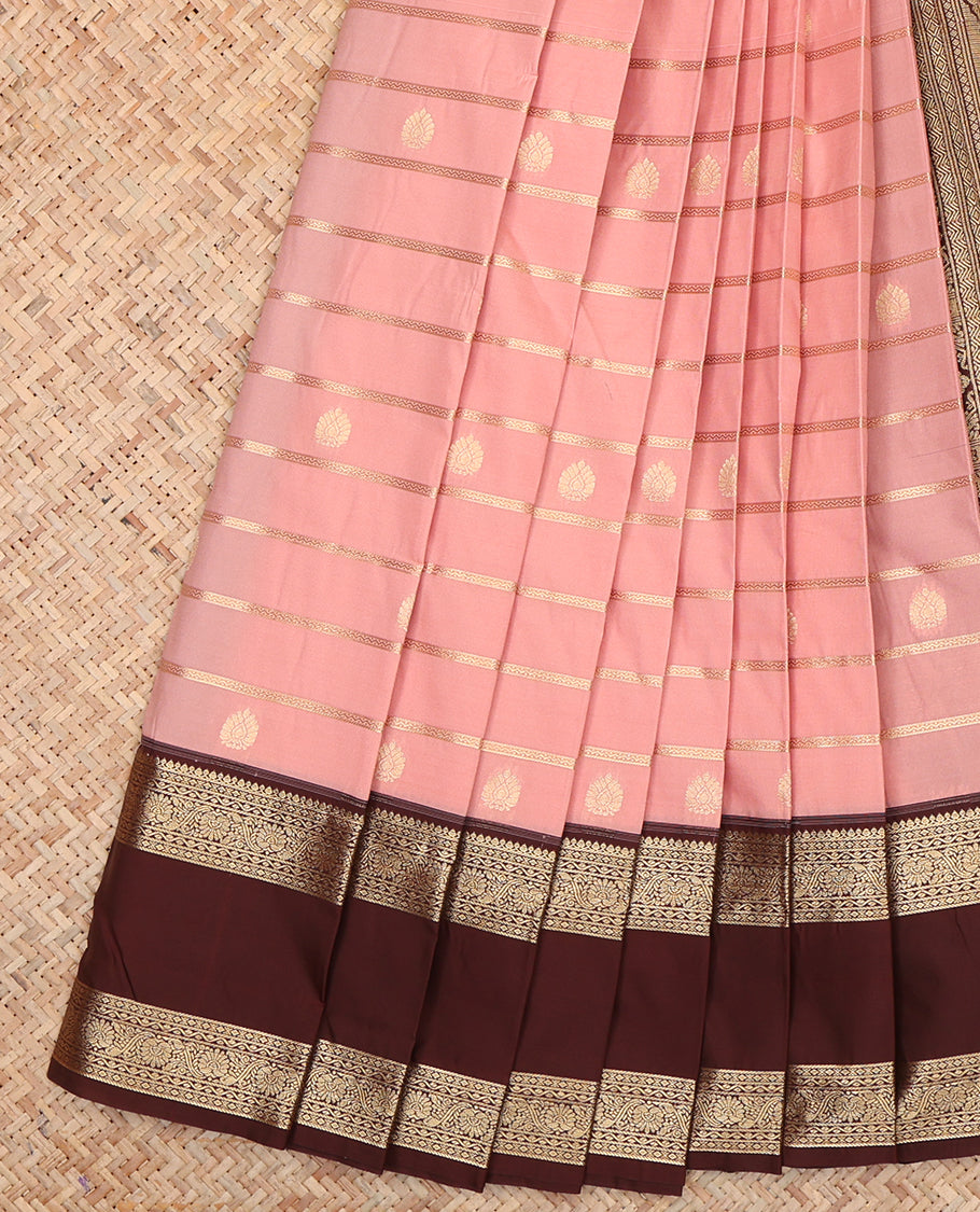 Peach Budget Silk Saree