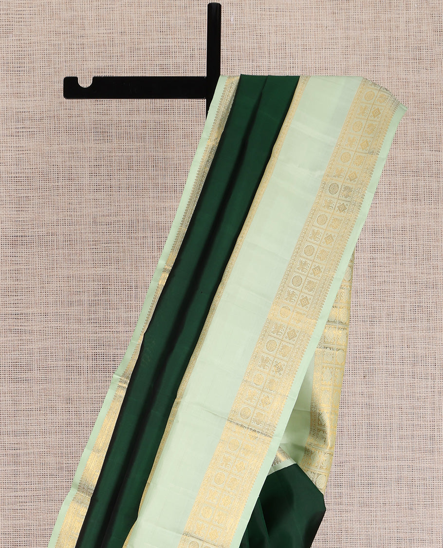 Green Plain Kanchipuram Silk Saree