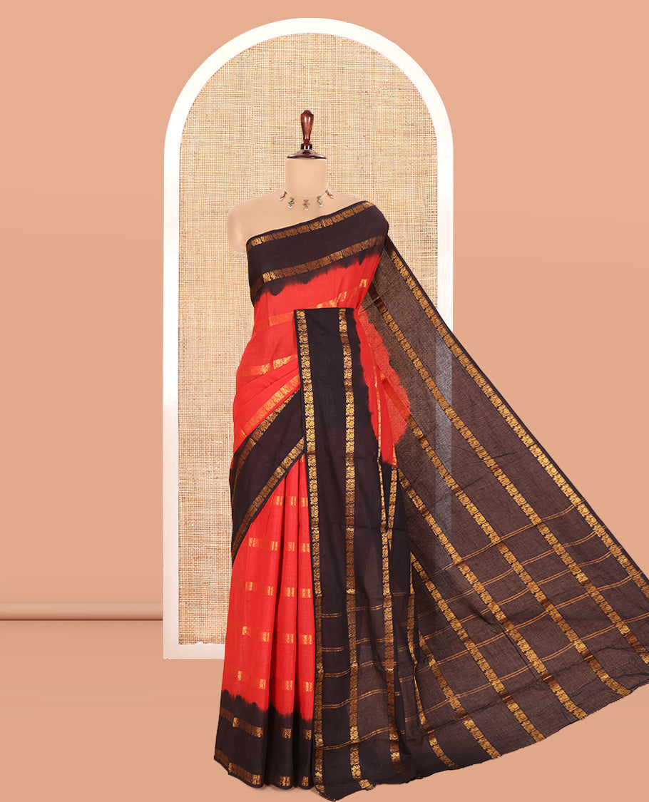 Red Sungudi Cotton Saree