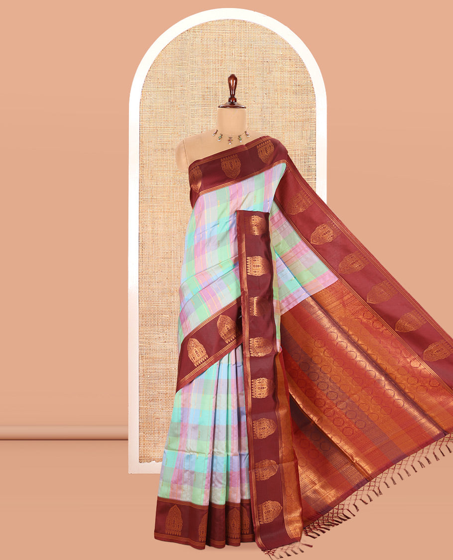 Maroon Fancy Softy Silk Saree