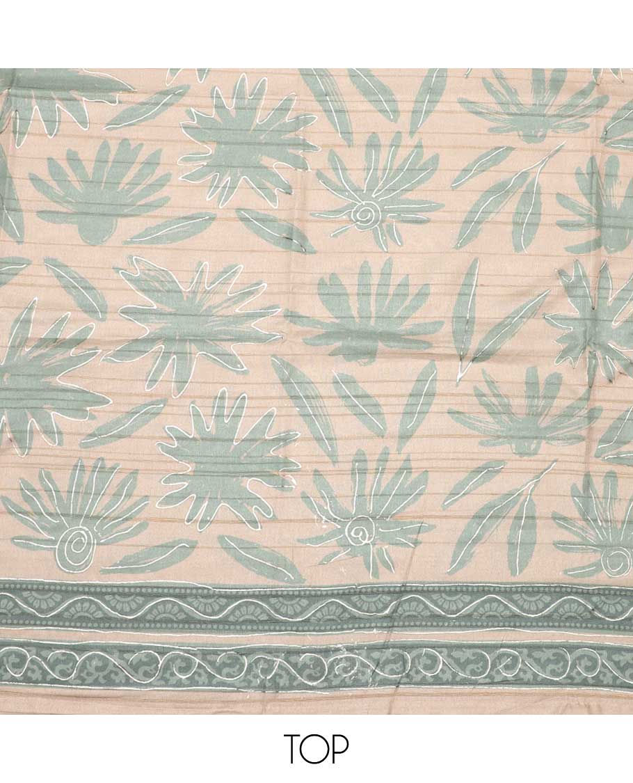 Sandal chudidhar material, floral printed synthetic top, plain bottom & floral printed dupatta