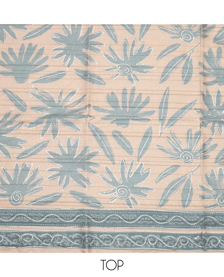 Sandal chudidhar material, floral printed synthetic top, plain bottom & floral printed dupatta