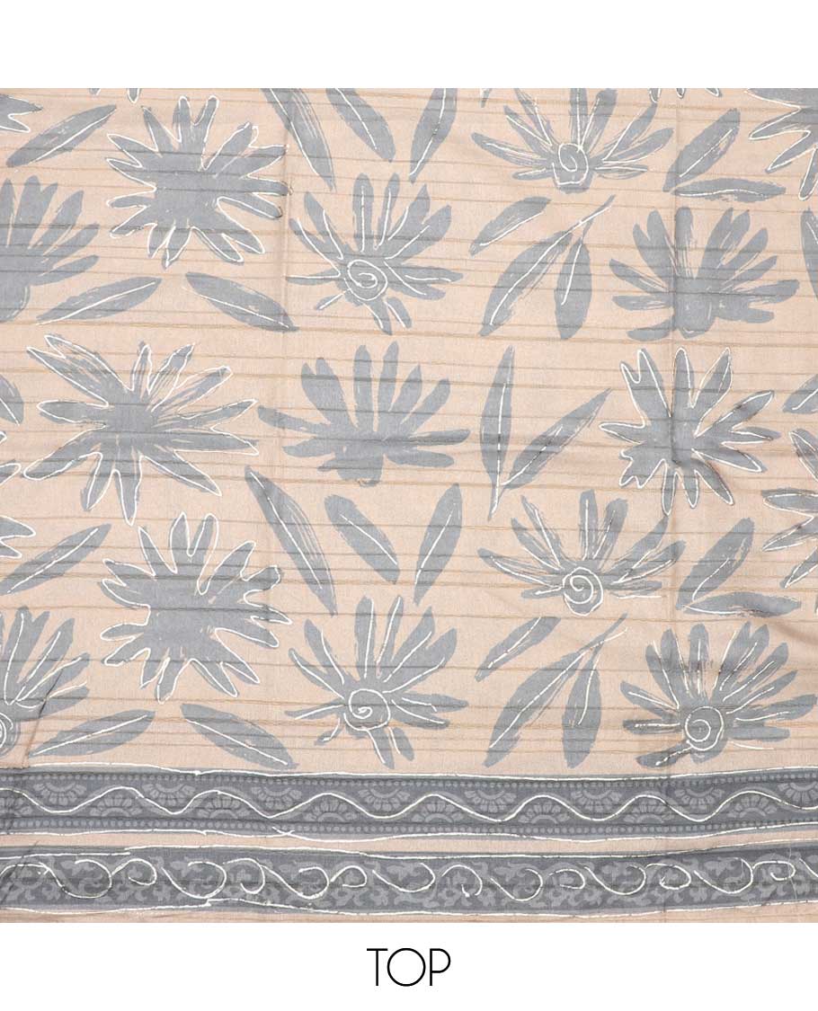Sandal chudidhar material, floral printed synthetic top, plain bottom & floral printed dupatta