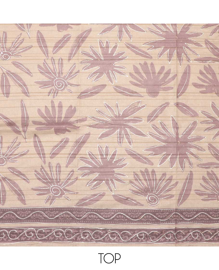 Sandal chudidhar material, floral printed synthetic top, plain bottom & floral printed dupatta