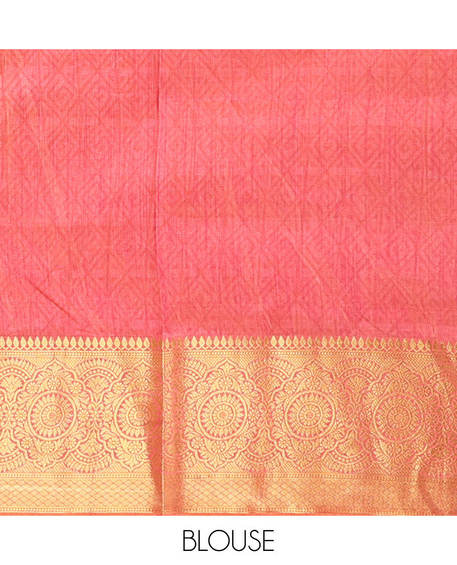 Brown elephant patola printed semi-banaras patola silksaree, contrast traditional zari border & patola printed pallu