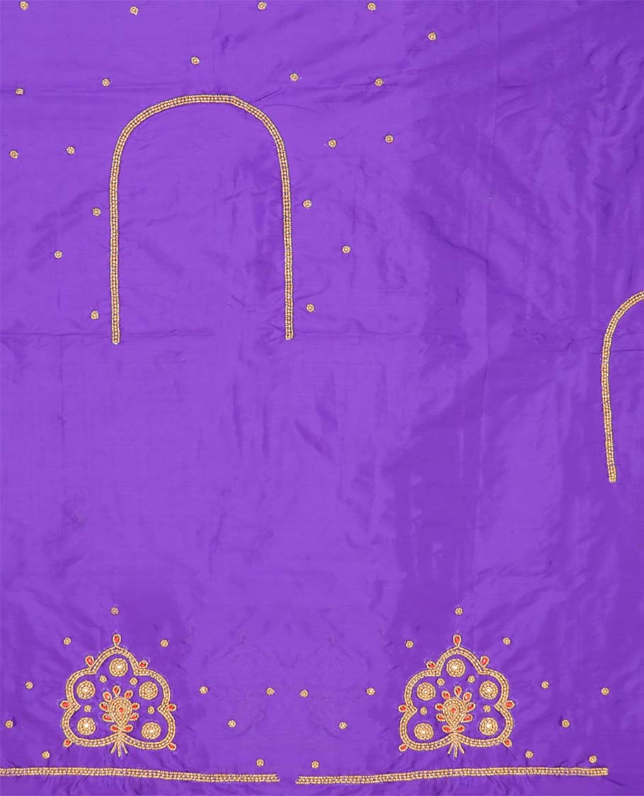 Violet aari embroidered material blouse