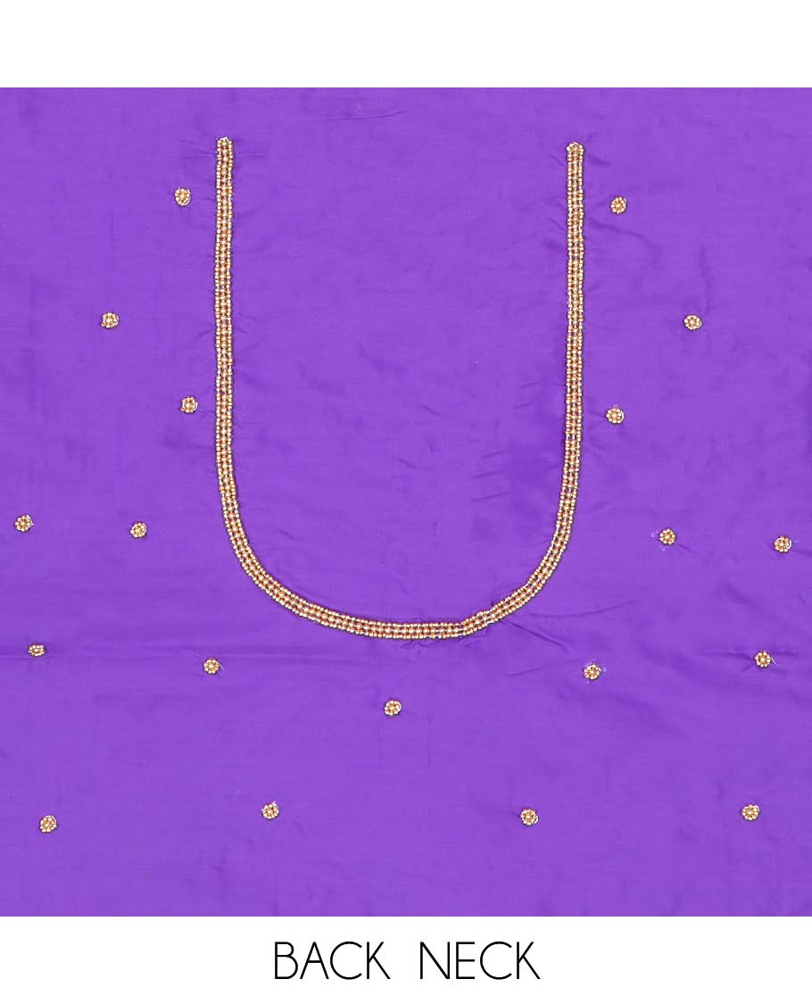 Violet aari embroidered material blouse