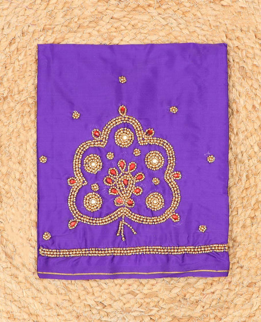 Violet aari embroidered material blouse