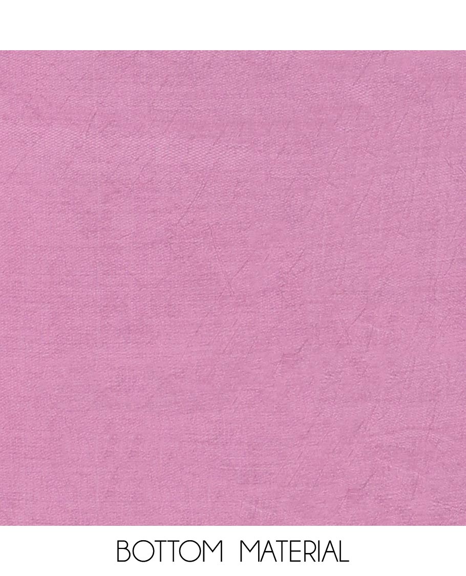 Pink material chudidhar set, floral print & embroidery top, plain bottom & sequins embroidered dupatta
