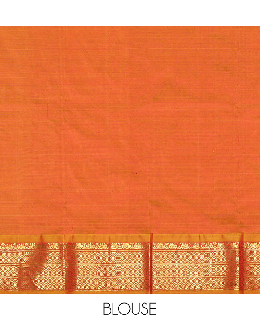 Light Maroon Pure Silk Navarathna Pavadai Material Set