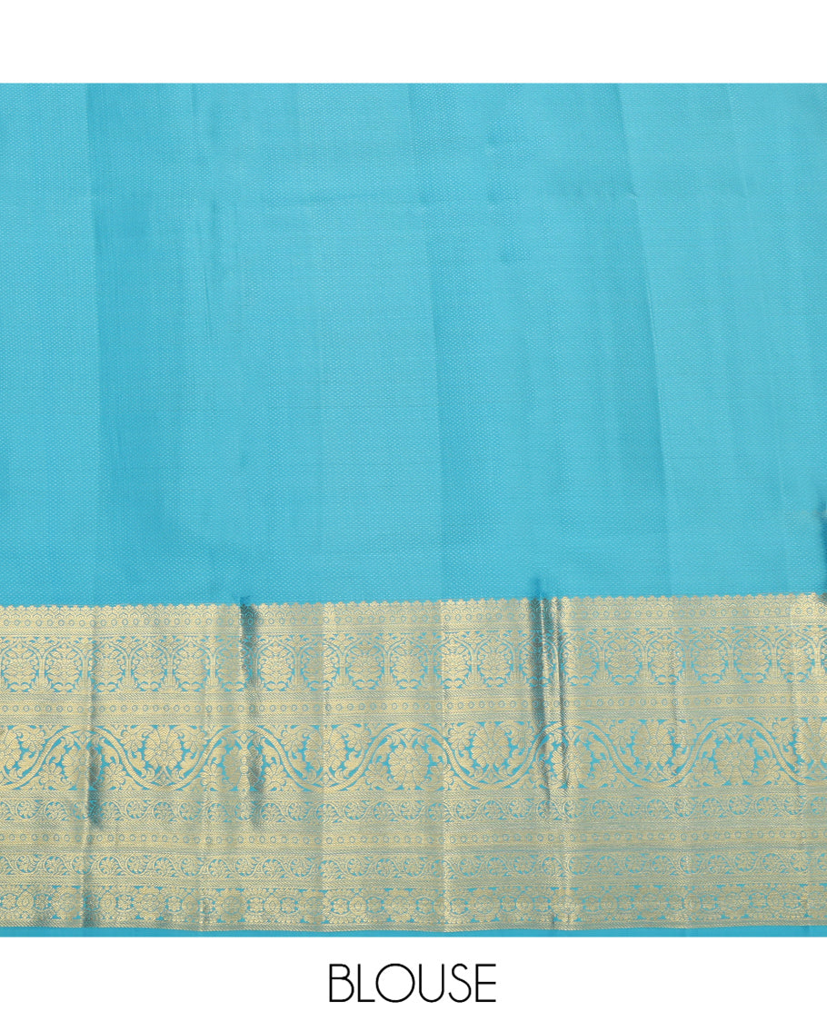 Orange Pure Silk Pavadai Material Set