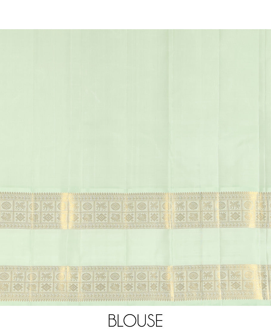 Green Plain Kanchipuram Silk Saree