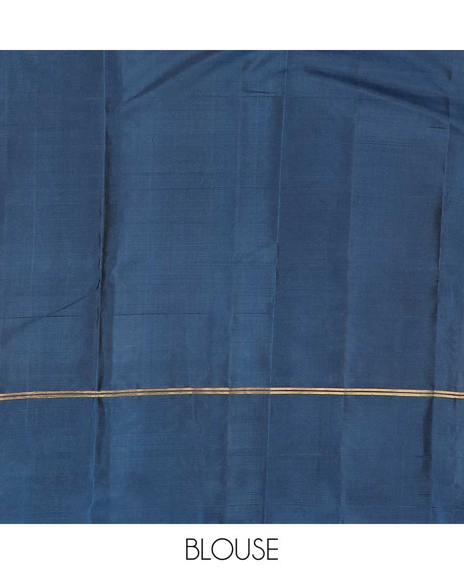 Red zari buttas silk mix saree, contrast zari buttas border & zari-rich intricate jaal pallu