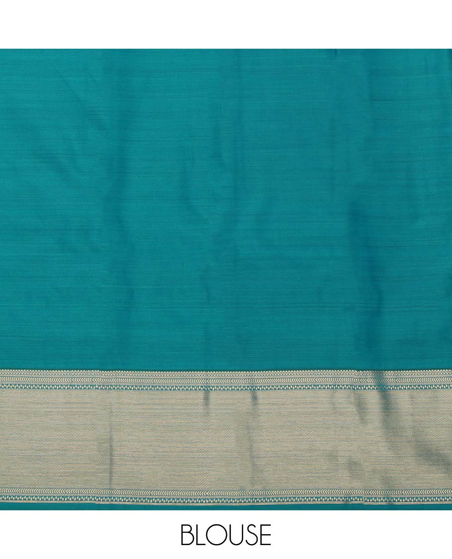 Red Budget Silk Saree, Finely Crafted with Zari Stripes All Over Its Body, Highlighted by Traditional Zari Designs Woven Border, Contrast Grand Pallu, and Paired with a Contrast Blouse