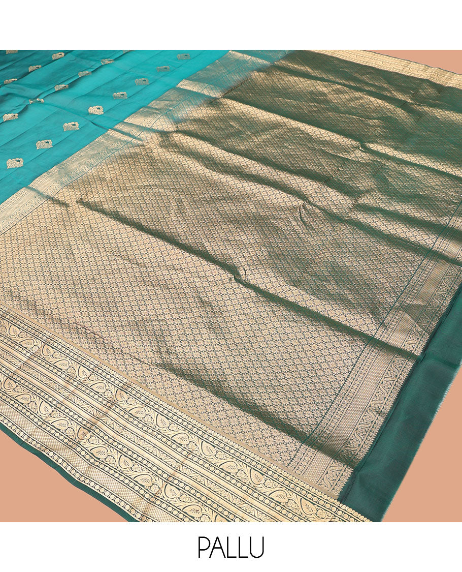 Blue Mayuri Lite Silk Mix Saree