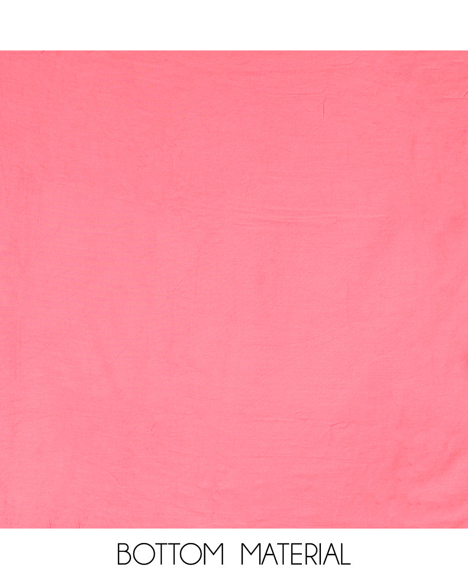 Black and Onion Pink Material Chudidar Set , Elevated with Shibori Printed Viscose Georgette Top, a Contrast Plain Bottom, Paired with Shibori Printed Dupatta
