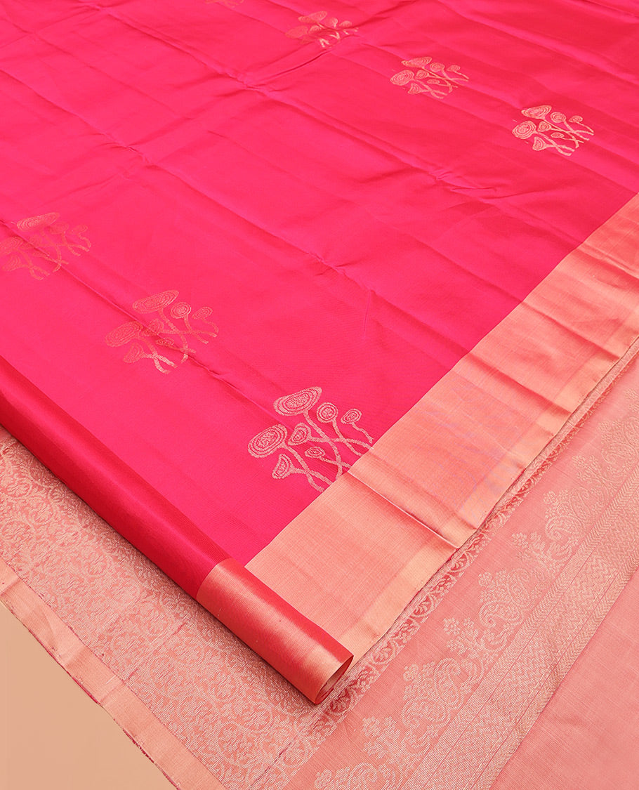 Pink Mayuri Lite Silk Mix Saree