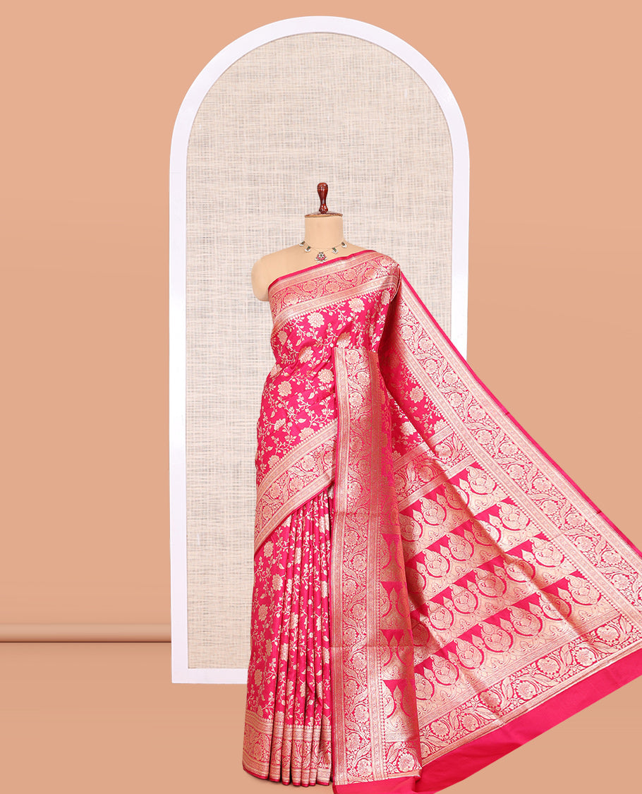 Red Banaras Nylon Saree
