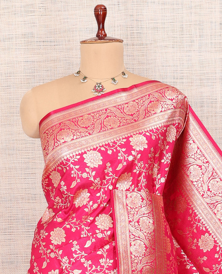 Red Banaras Nylon Saree