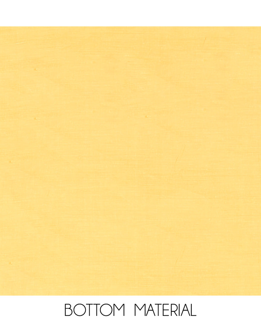 Yellow Semi-Silk Material Chudidar Set, Adorned with Pom-Pom Necklined Top, a Plain Santoon Bottom, and Paired Floral Zari Woven Semi-Silk Dupatta