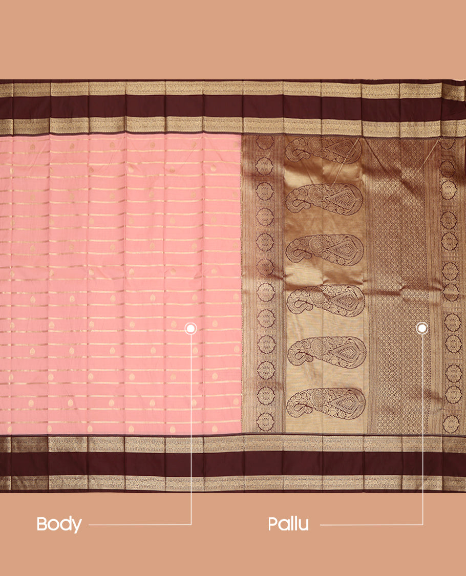 Peach Budget Silk Saree