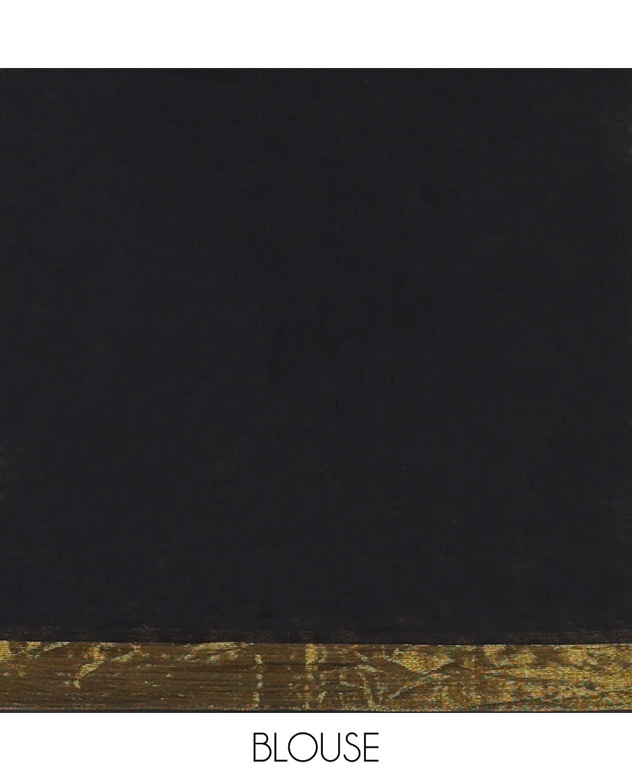 Black Jute Cotton Saree