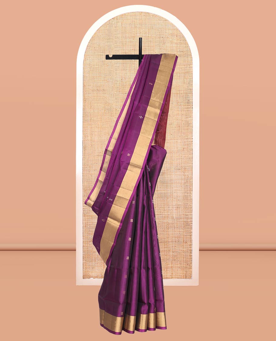 Purple Mayuri Lite Silk Mix Saree