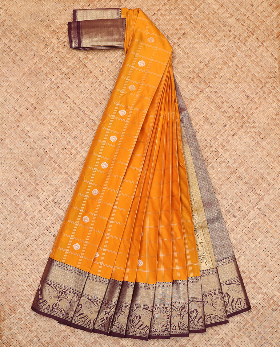 Orange Budget Silk Saree