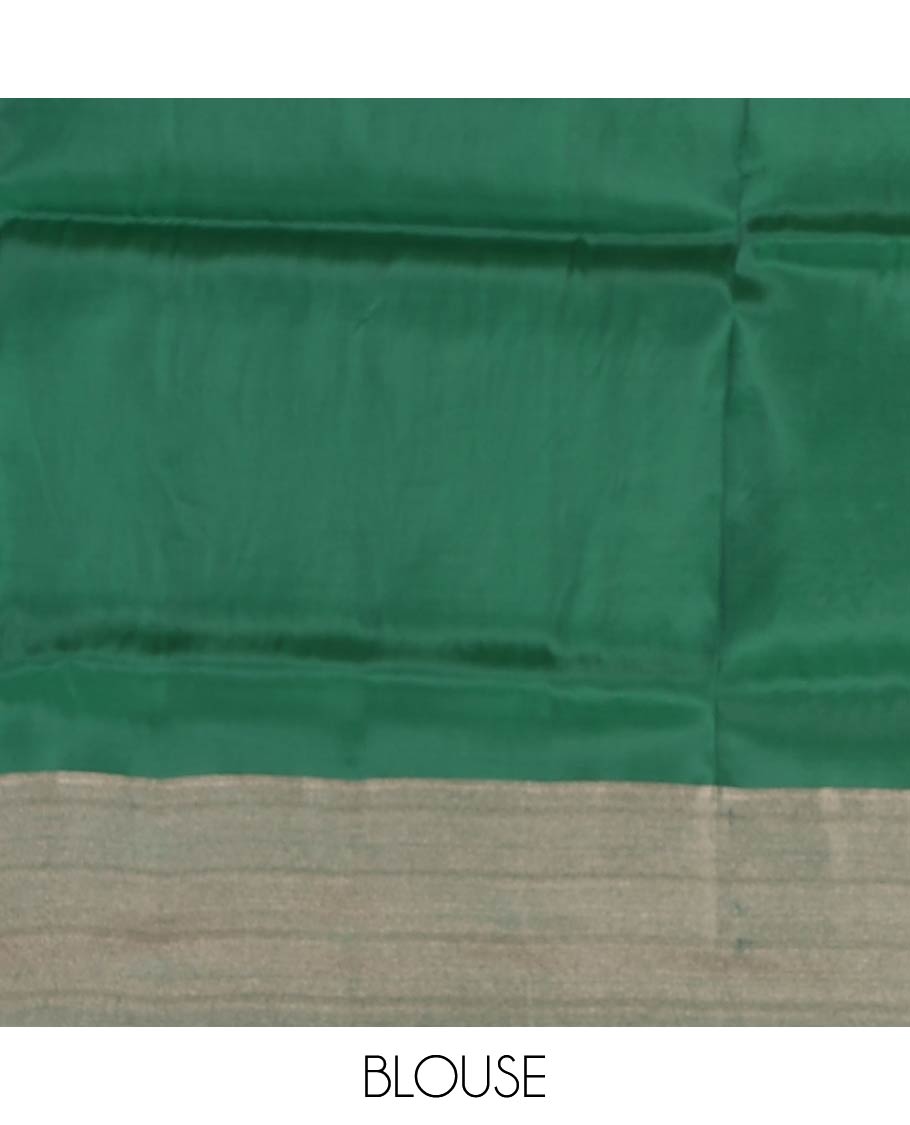 Purple floral zari buttas Uppada saree, contrast bavanji border, and intricate pallu