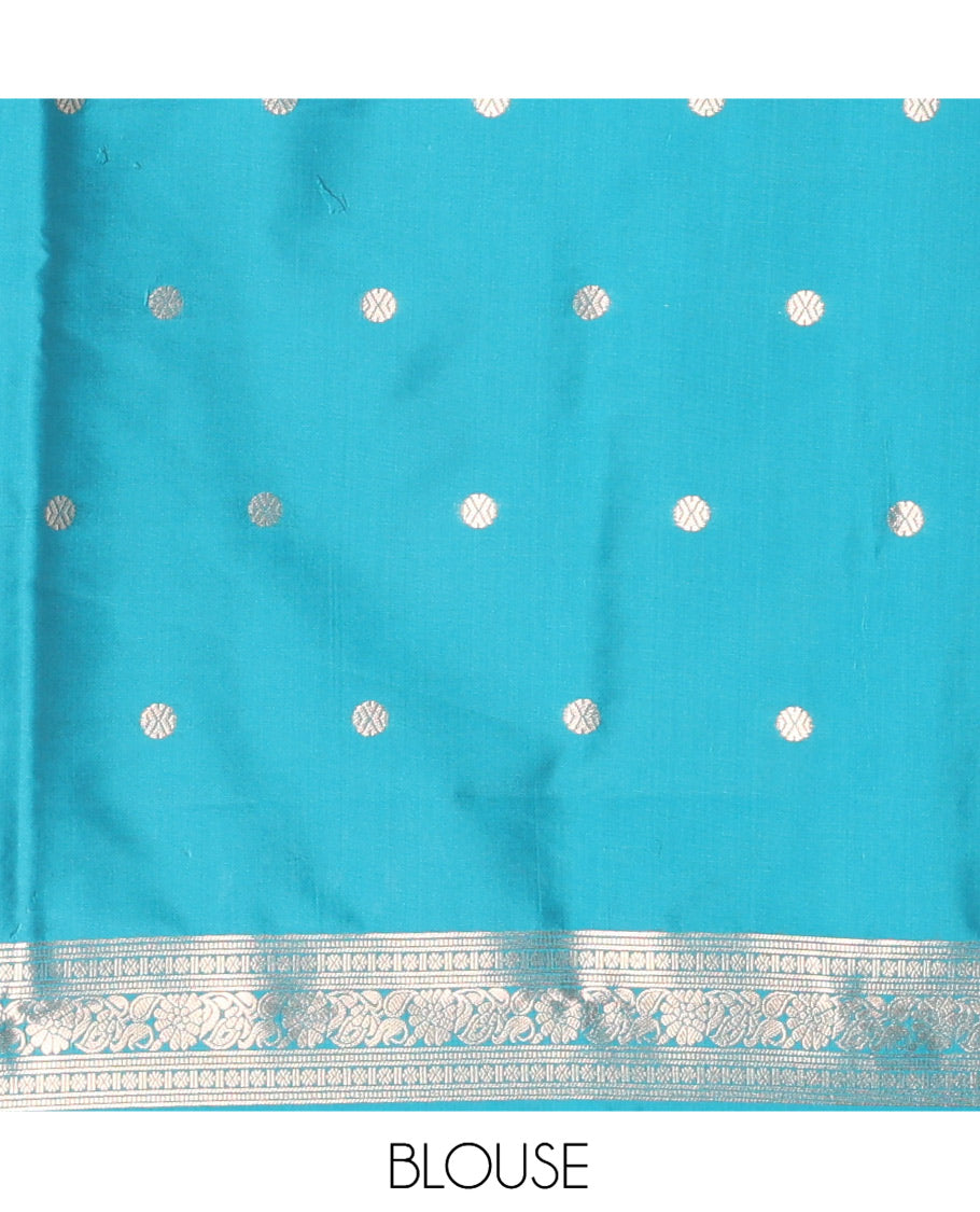 Wine Elite Soft Silksaree Features Buttas, Contrast Rettai Pettu Border, Paisley Pallu, Contrast Blouse