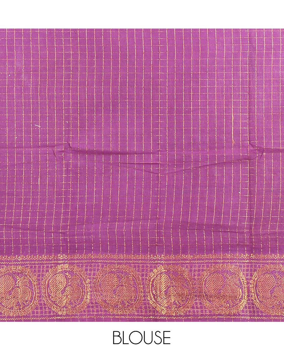 Black Plain Sungudi Cotton Saree
