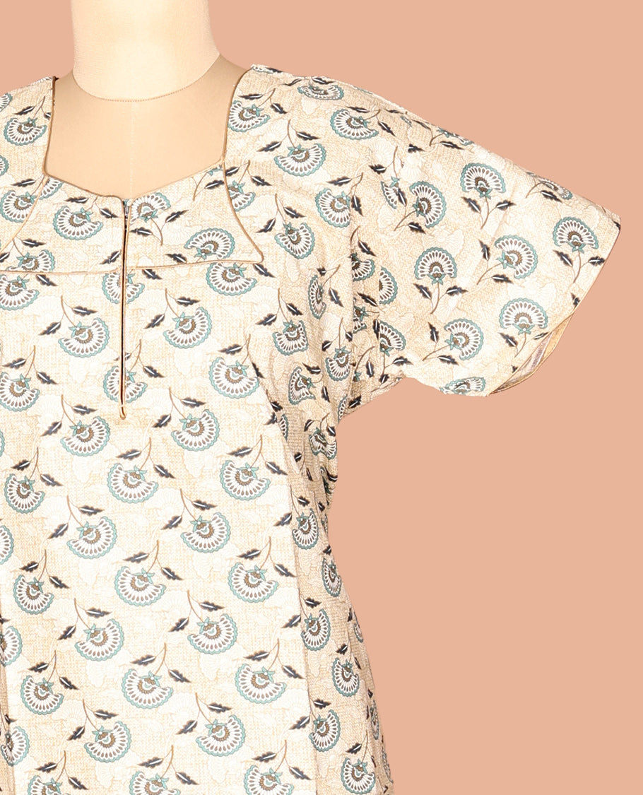 Light Sandal Cotton-Blended Nighty