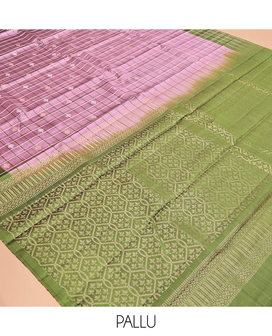Lavender Mayuri Lite Silk Mix Saree
