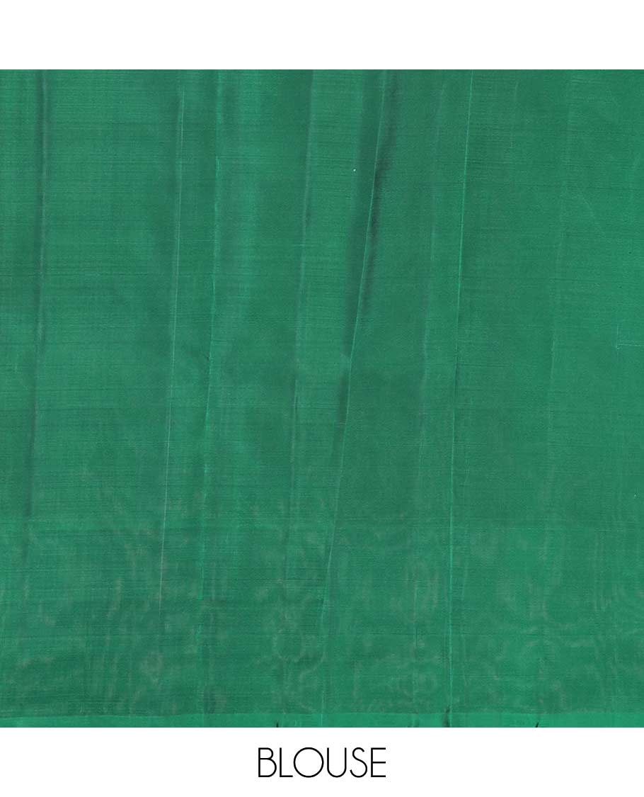 Pink zari buttas silk mix saree, contrast tree buttas border & zari-rich floral-geometric pallu