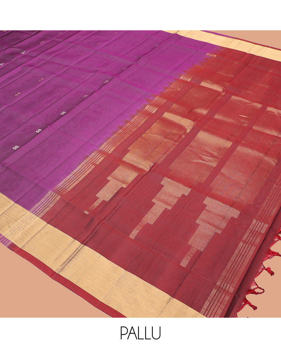 Purple Mayuri Lite Silk Mix Saree