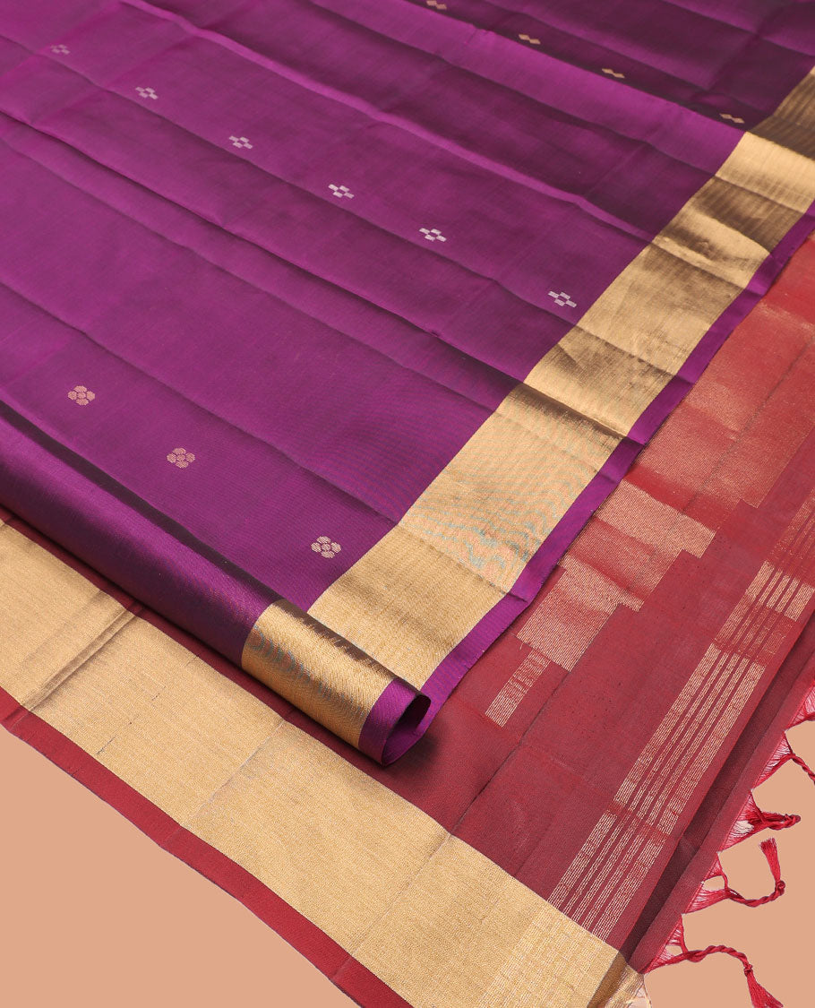 Purple Mayuri Lite Silk Mix Saree
