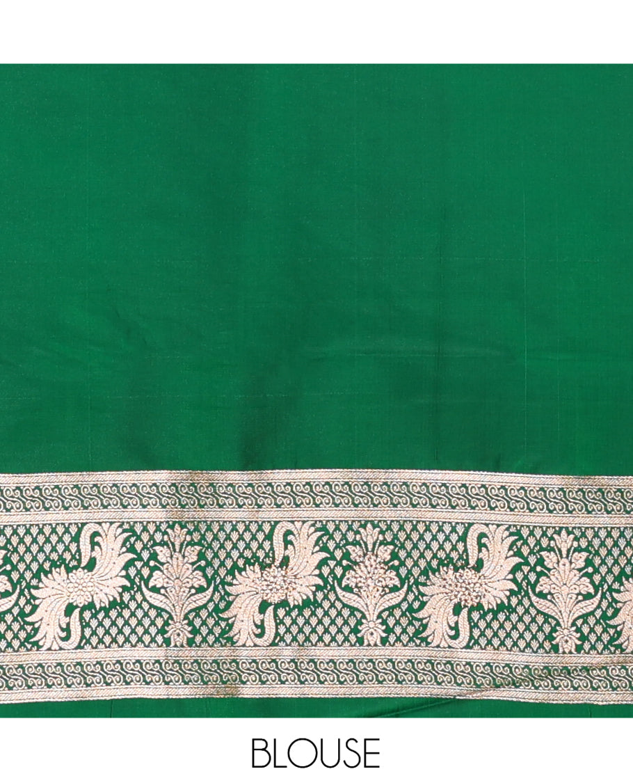 Red Semi-Banaras Nylon Saree