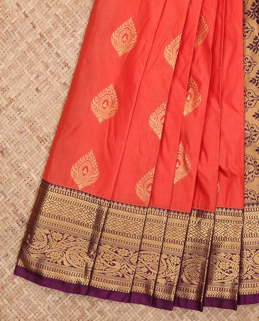 Orange Budget Silk Saree