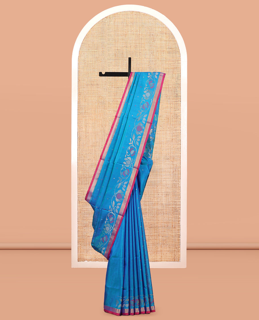 Blue Butta Uppada Silk Saree