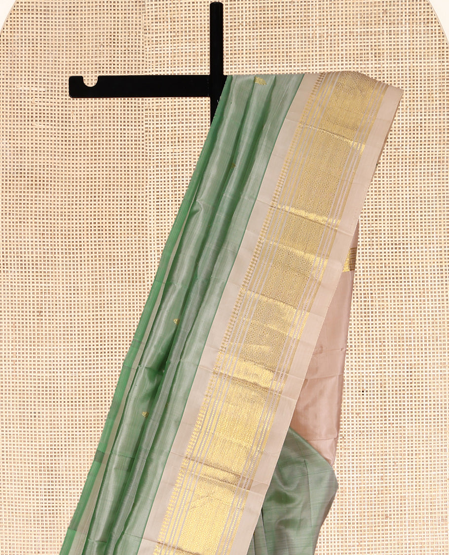 Pale Green Kanchipuram Silk Saree