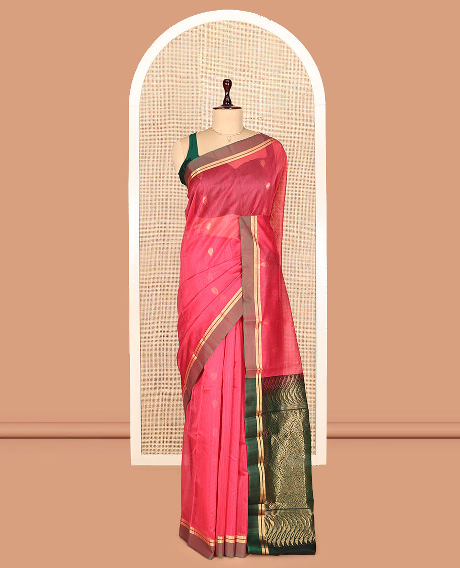 Pink Silk Cotton Saree