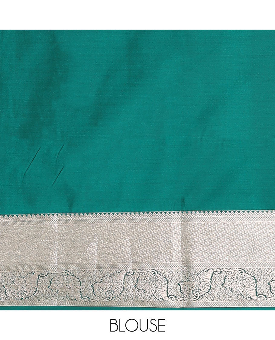 Brown zari buttas soft silk saree, contrast traditional zari design border, and intricate pallu