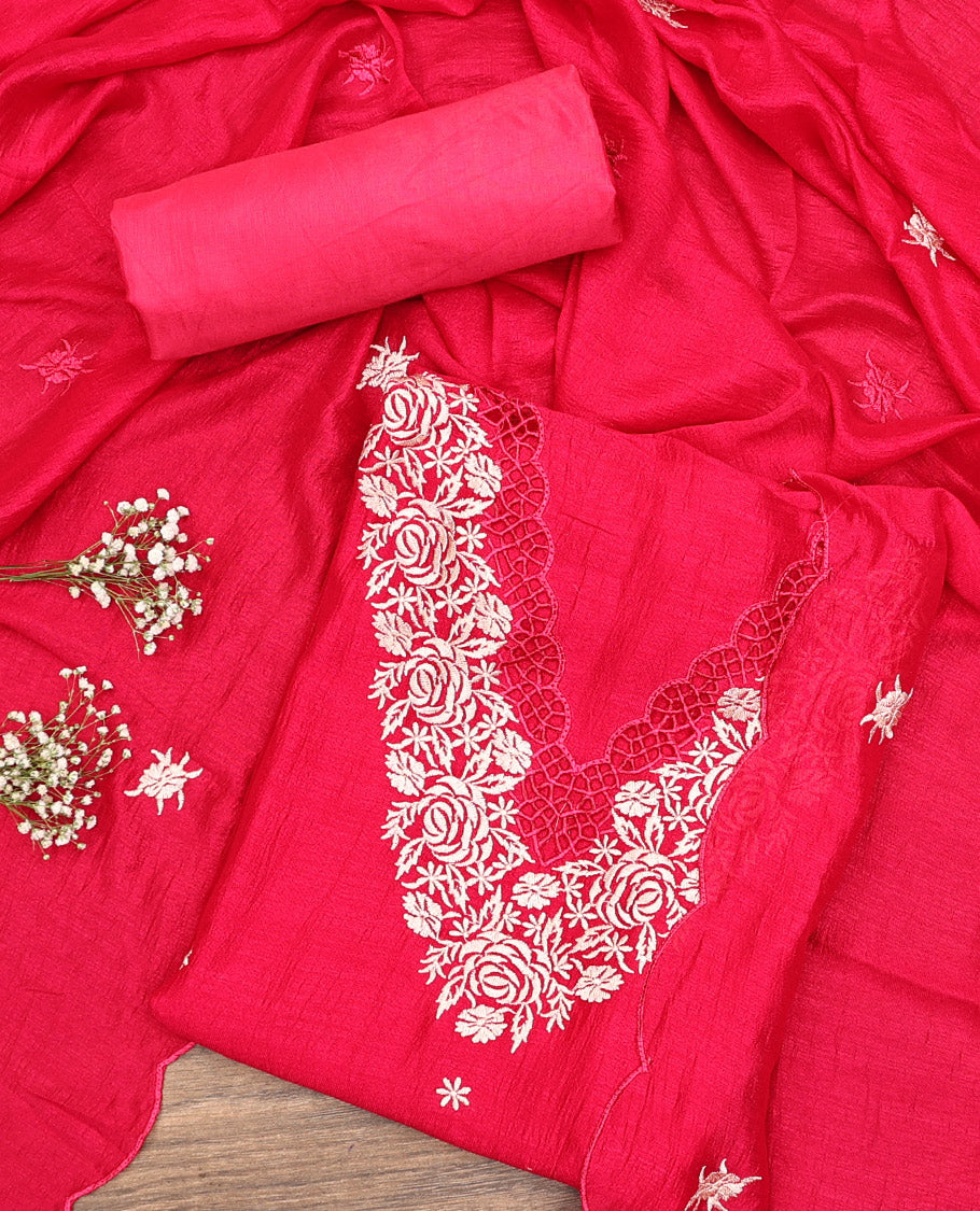 Pink Material Chudidar Set