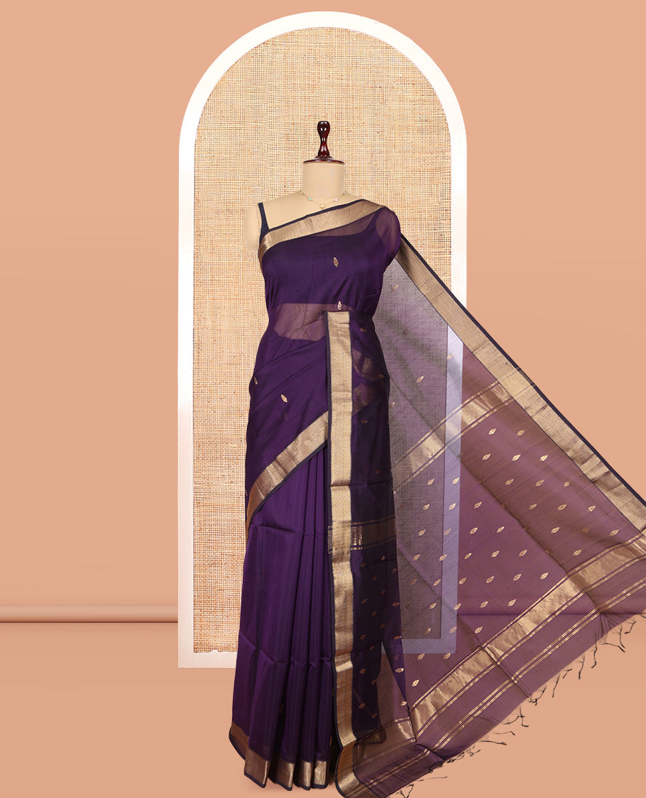 Violet Maheshwari Cotton Saree